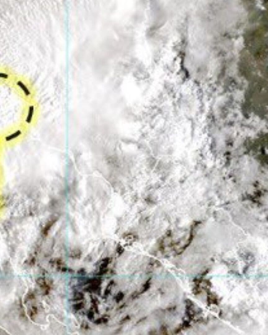 Así se Ve el Ojo del Huracán Polo Tras Tocar Tierra en Sonora