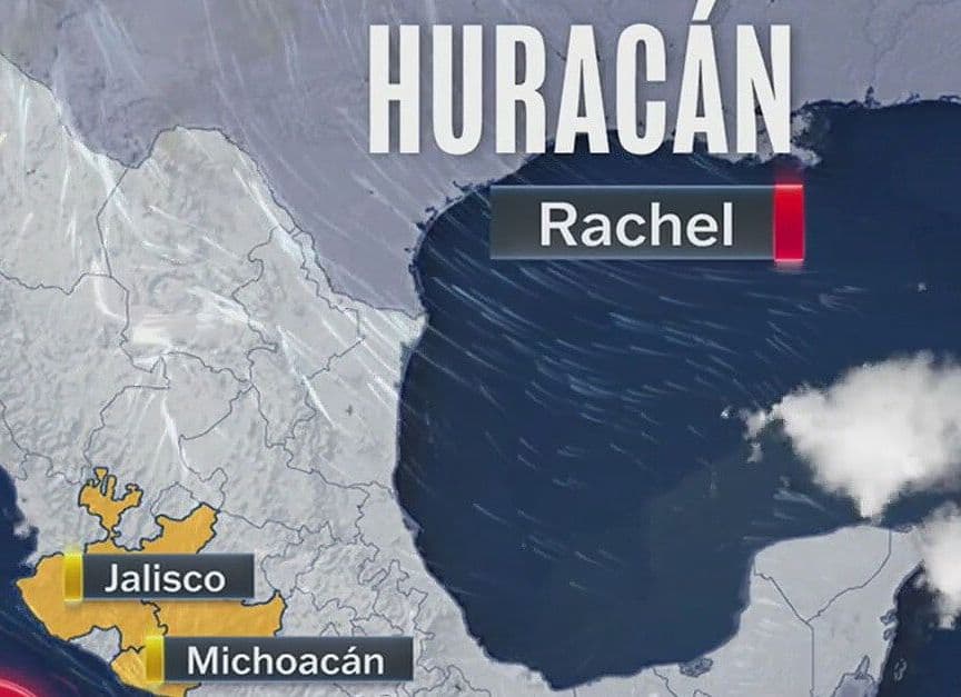 Esta Es la Ubicación de Rachel, Huracán de Categoría 1