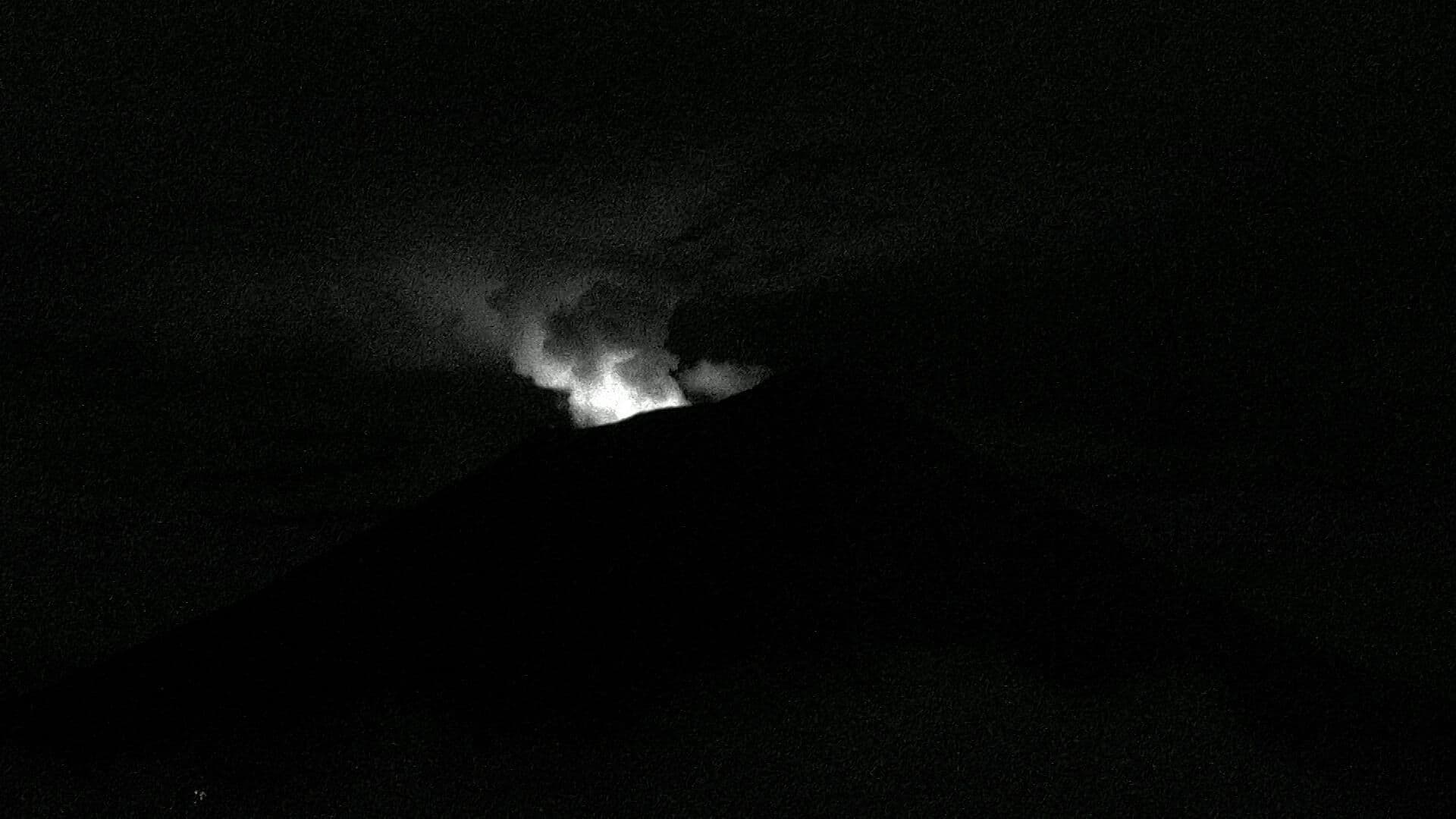 Volcán Popocatépetl Lanza Material Incandescente
