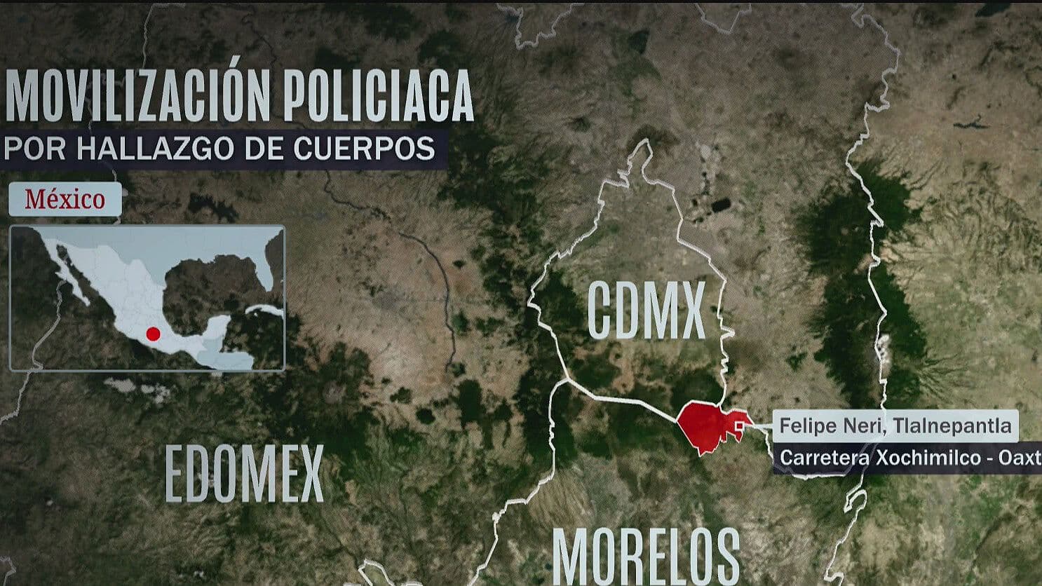 Fuerte Movilización en la Xochimilco-Oaxtepec tras Hallazgo de al Menos 5 Cuerpos