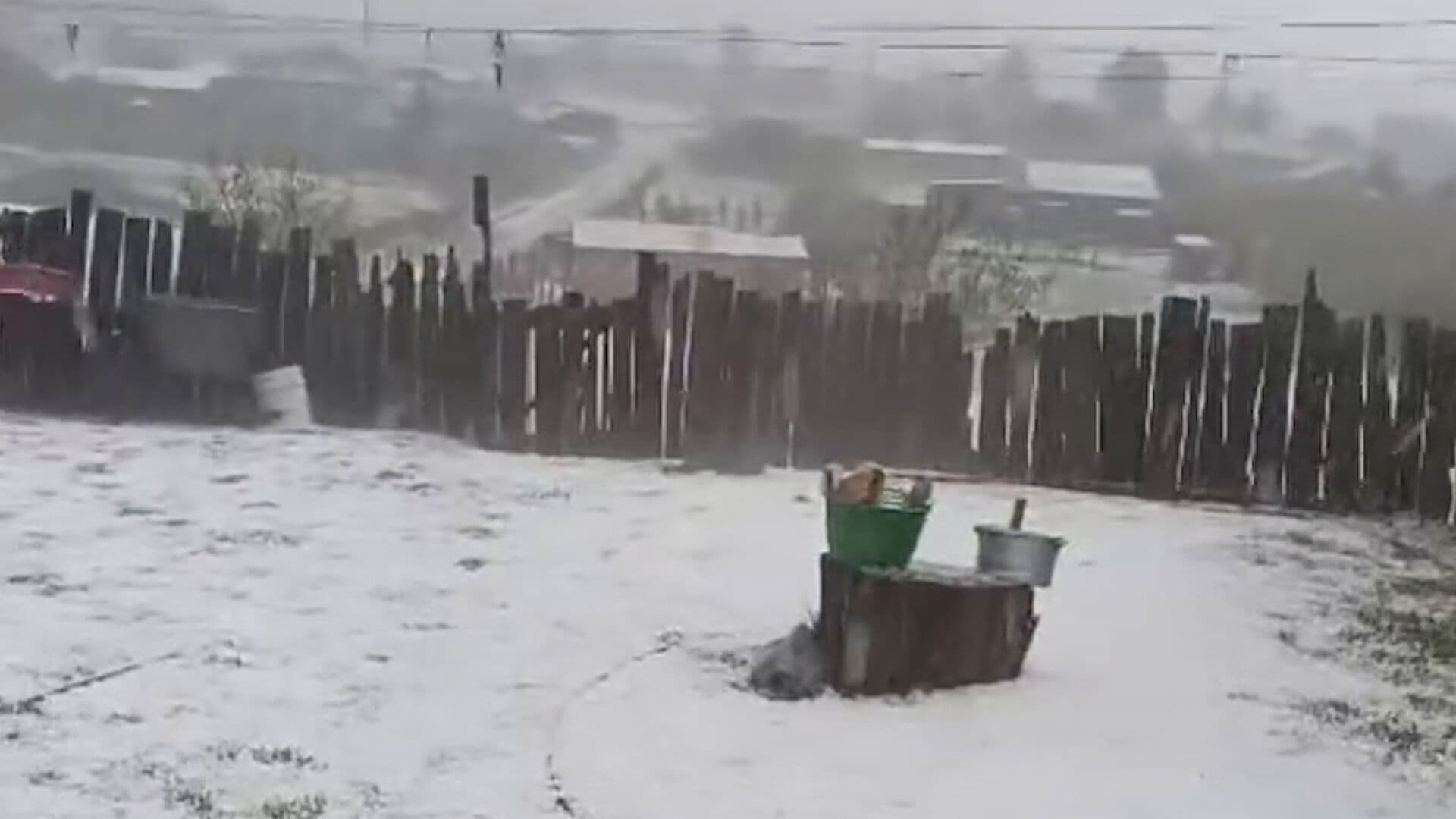 Granizo cubre San Cristóbal de las Casas, Chiapas