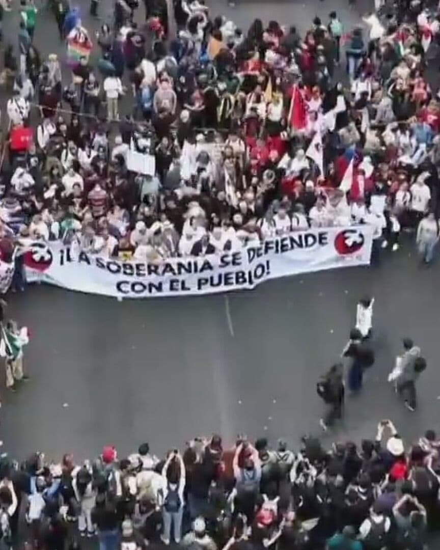 Desde el Aire: Así se Ve la Marcha por el 2 de Octubre en Ciudad de México