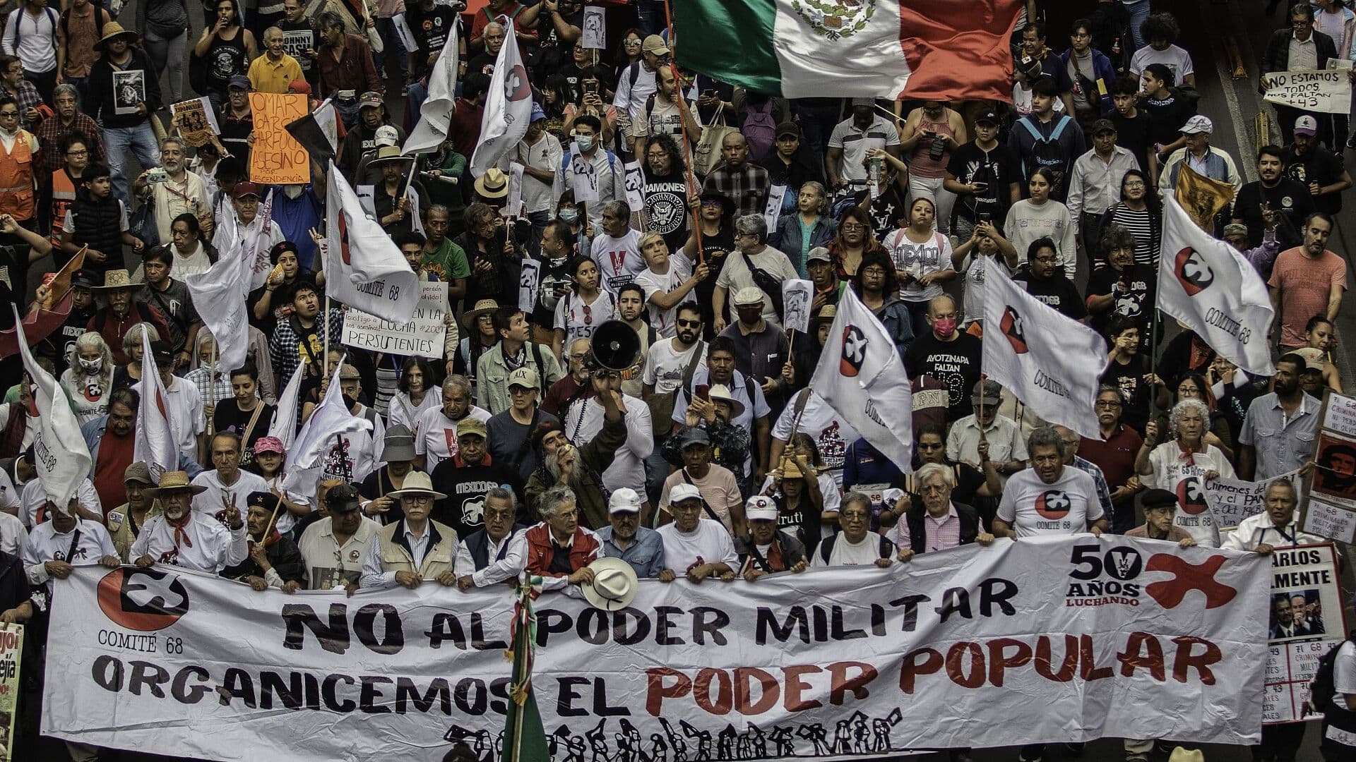 Comité 68 Encabeza Marcha por 58 Años de la Matanza del 2 de Octubre, CDMX