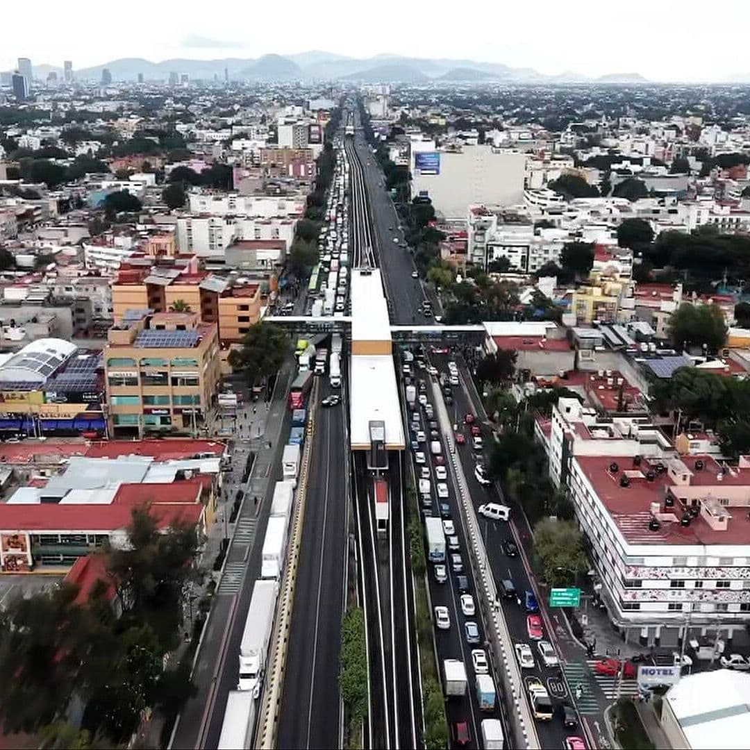 Desde el Aire: Bloqueo en Tlalpan Suma 3 Horas; Así se Ven Filas Kilométricas