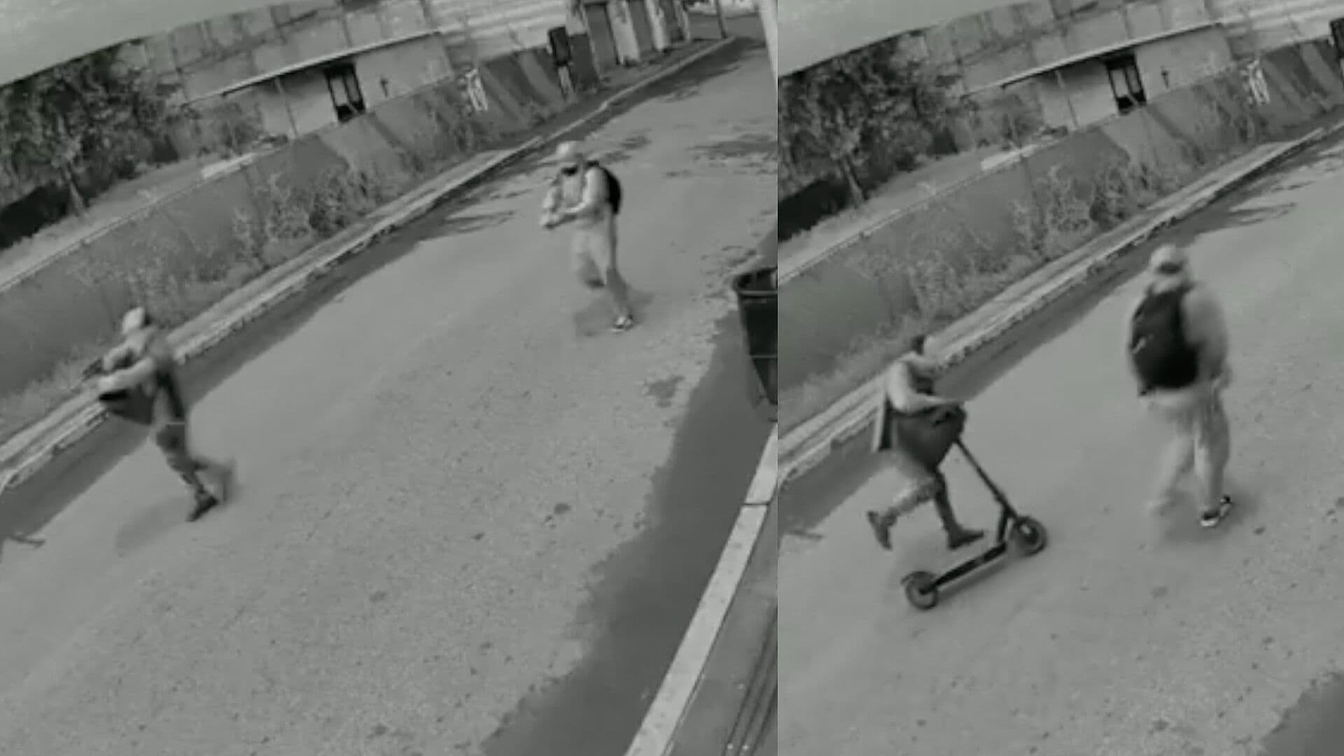 Video Robo Scooter Eléctrico Calle Cedro Colonia Lomas Flor del Bosque Puebla