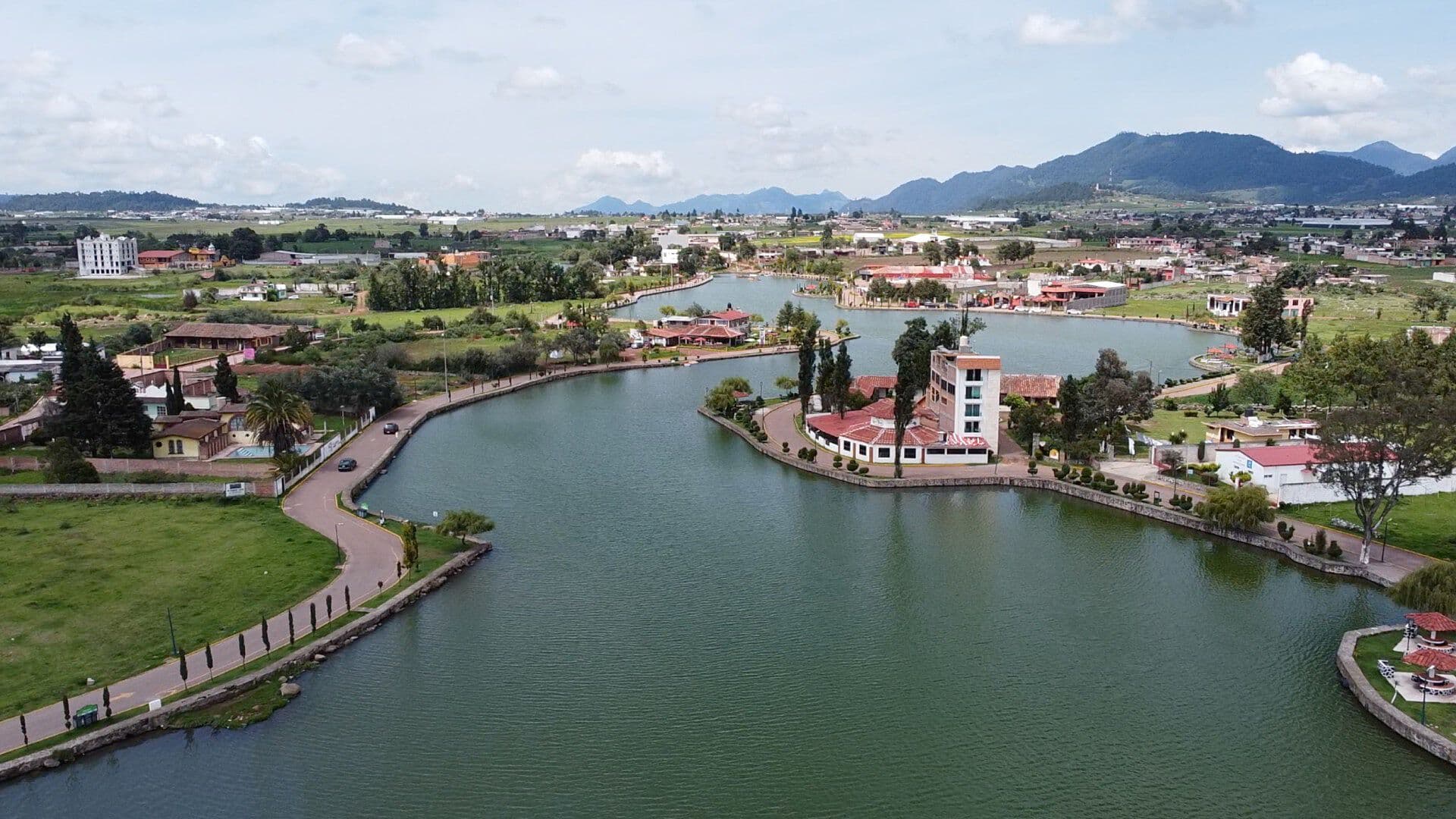 Construcción Puente Axolotl Cruzará Laguna Almoloya Ixtlahuaca Teoconchila Chignahuapan Puebla