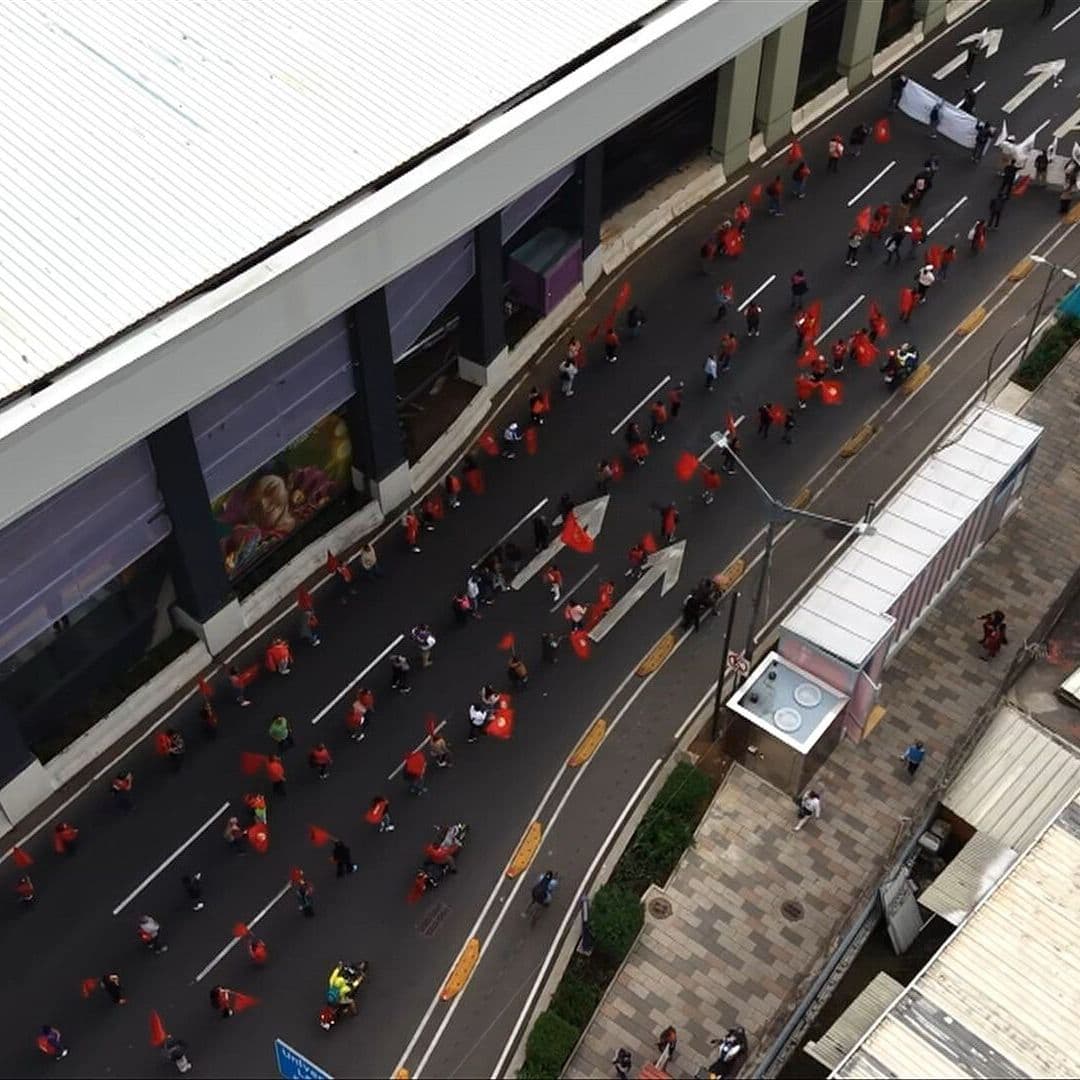 Desde el Aire: Manifestantes Avanzan Rumbo al Centro Histórico, CDMX