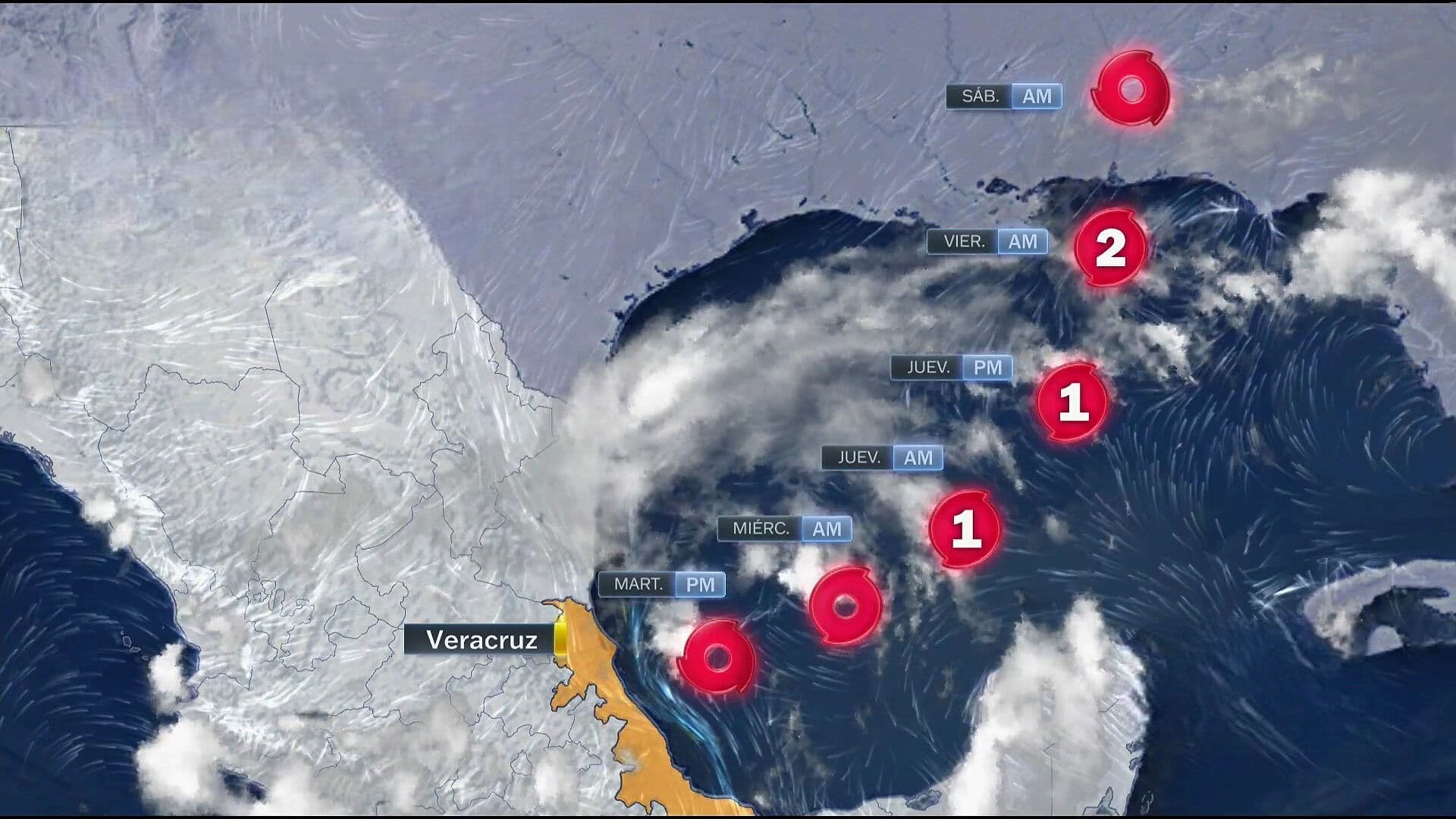 Depresión Tropical Nueve Avanza en el Golfo; Prevé que Sea Huracán el Jueves
