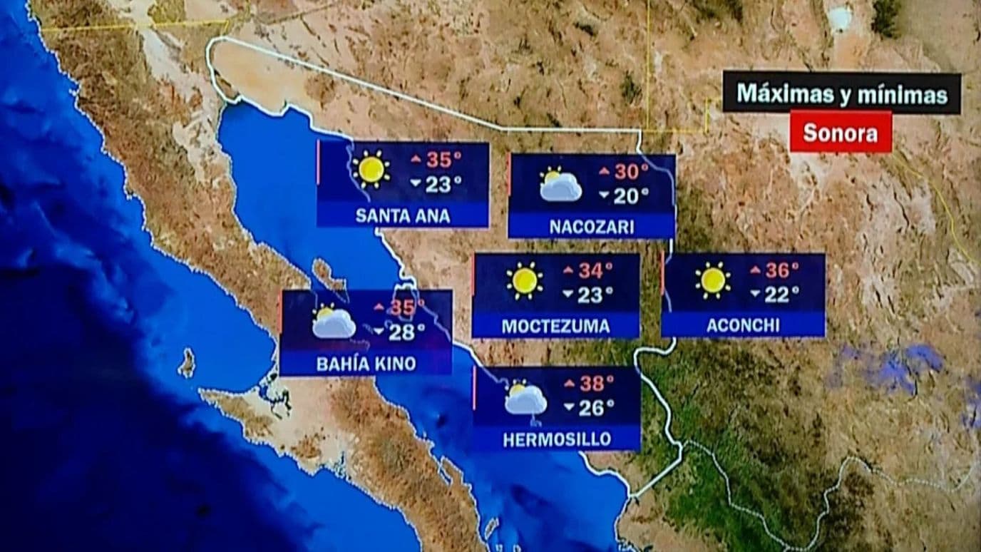 Pronóstico del Clima en Municipios de Sonora