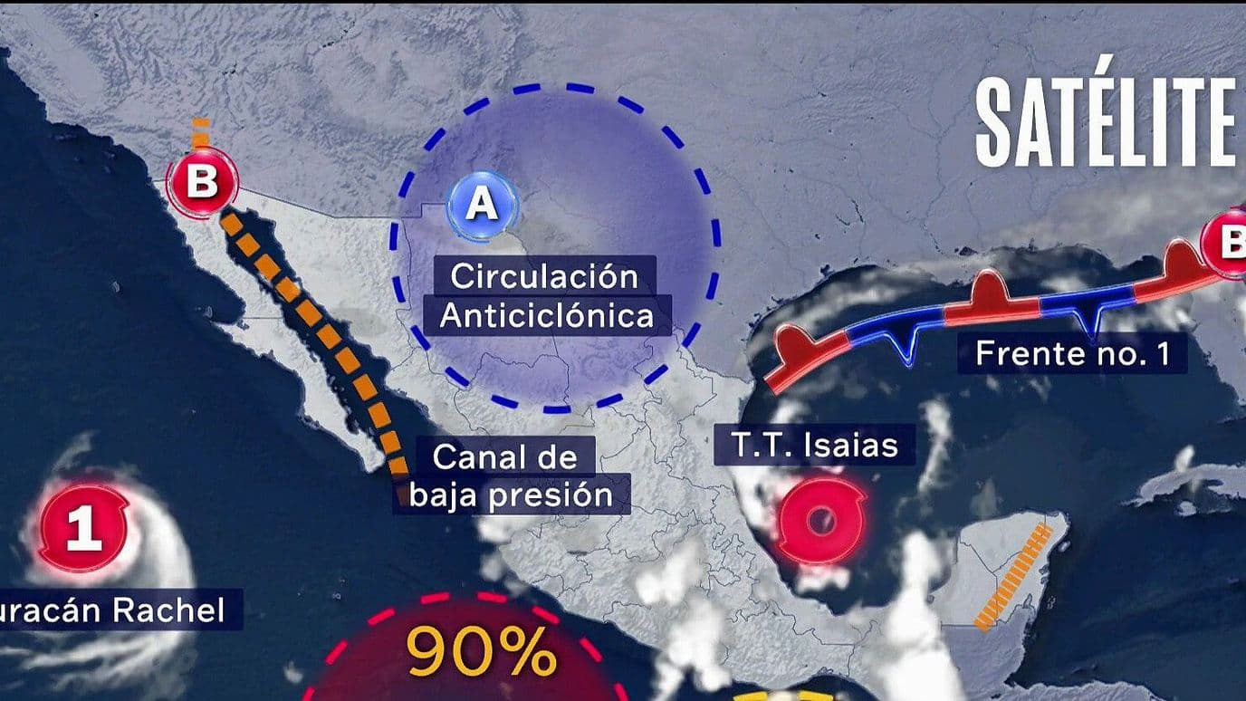 Depresión Tropical Veinte-E se Forma en el Pacífico Mexicano; Esta es su Trayectoria