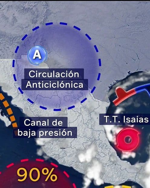 Depresión Tropical Veinte-E se Forma en el Pacífico Mexicano; Esta es su Trayectoria