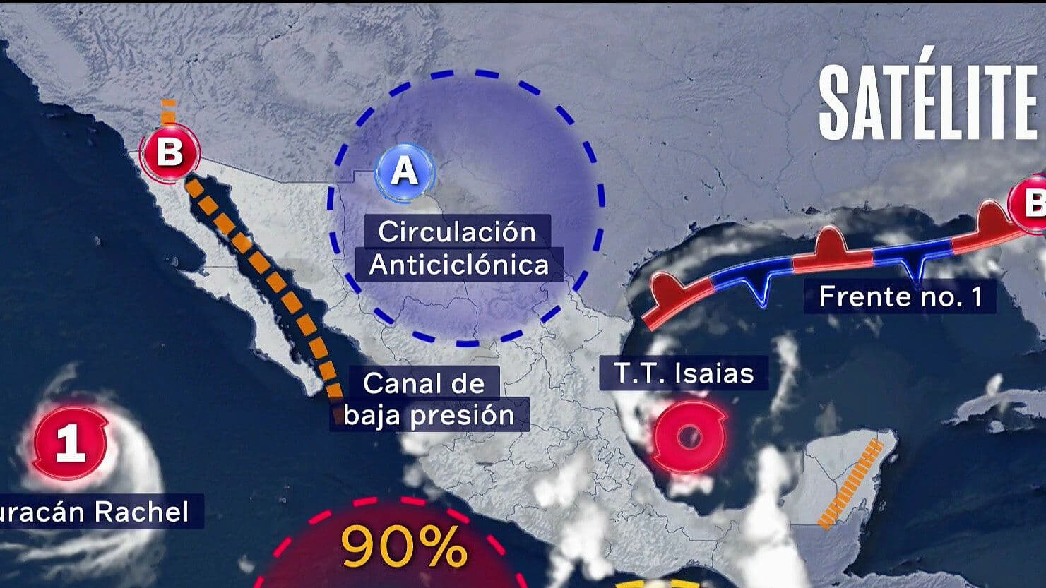 Depresión Tropical Veinte-E se Forma en el Pacífico Mexicano; Esta es su Trayectoria