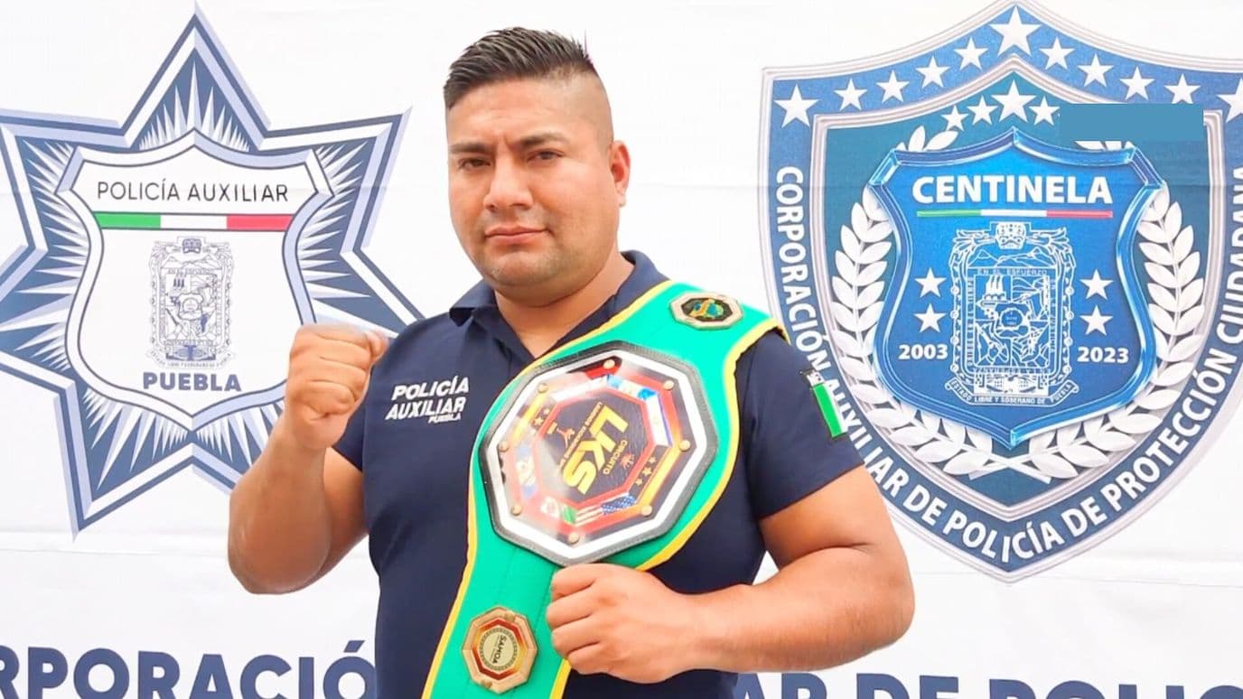 Hijo del Réferi Muerto Ring Gerardo Germán Pineda Policía Auxiliar Artes Marciales Puebla