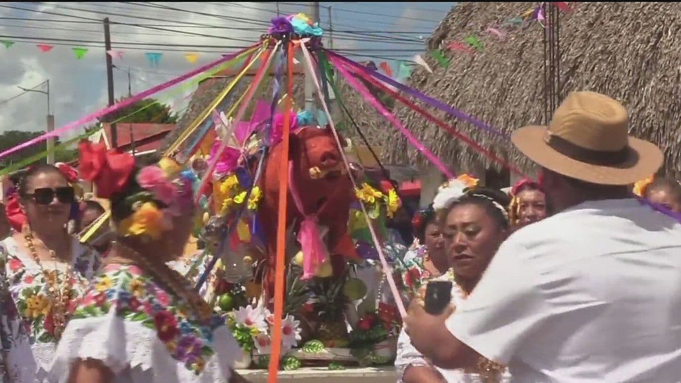 K’upol: La Tradición de Yucatán donde Bailan con un Cerdo de hasta 160 kilos