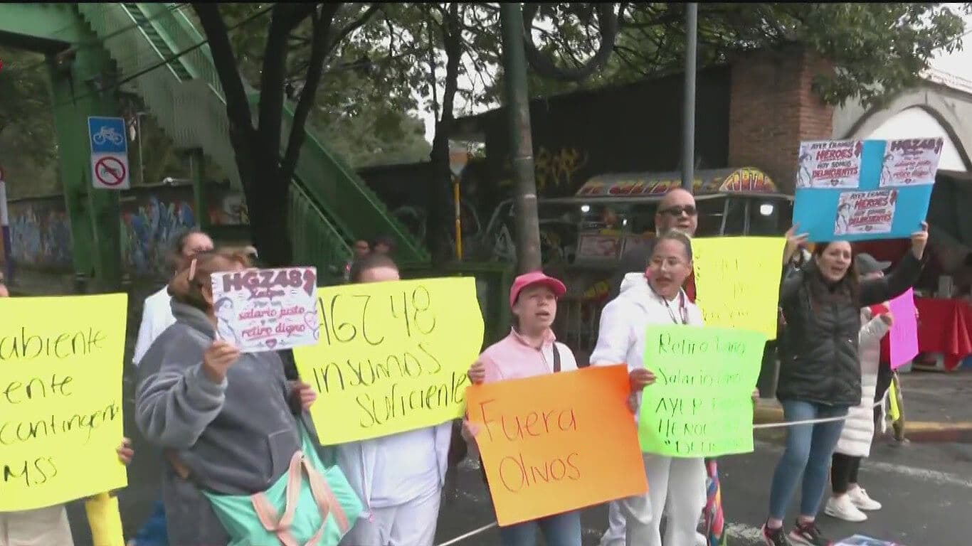 Bloqueo de Trabajadores del IMSS: Cierran Avenida Manuel Salazar y San Isidro en Azcapotzalco
