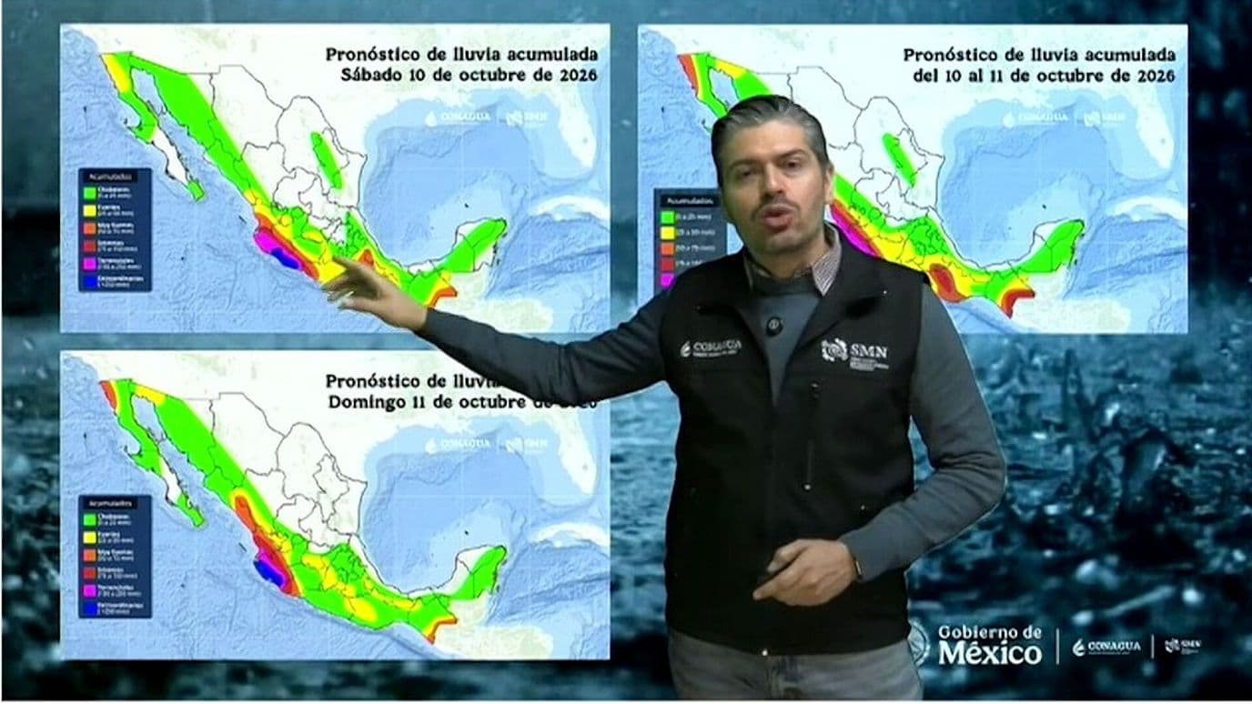 Simón y Rachel Provocan Lluvias y Oleaje Elevado en Estados del Pacífico Mexicano
