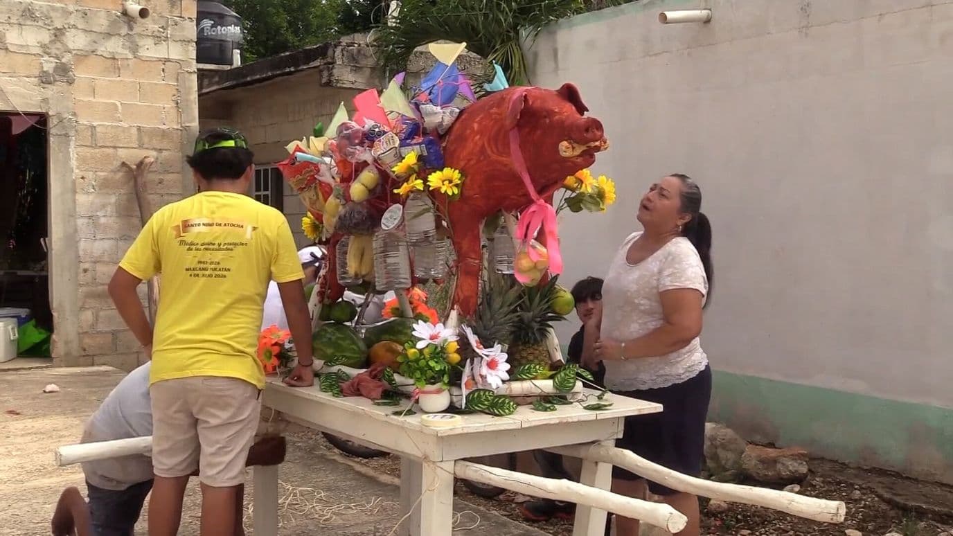 Festejan Baile de la Cabeza del Cochino en Yucatán