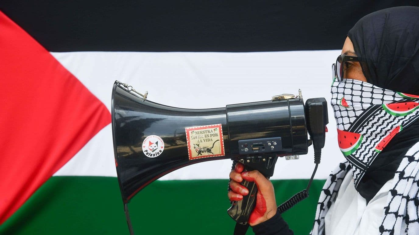 Marcha en Apoyo a Palestina Avanza por Paseo de la Reforma en CDMX