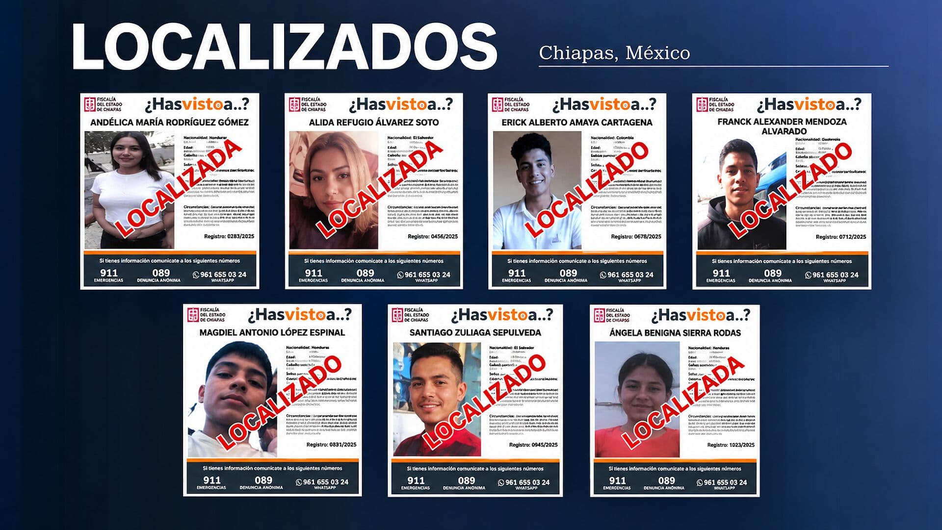 Localizan en Estados Unidos a Siete Migrantes Reportados como Desaparecidos en Chiapas