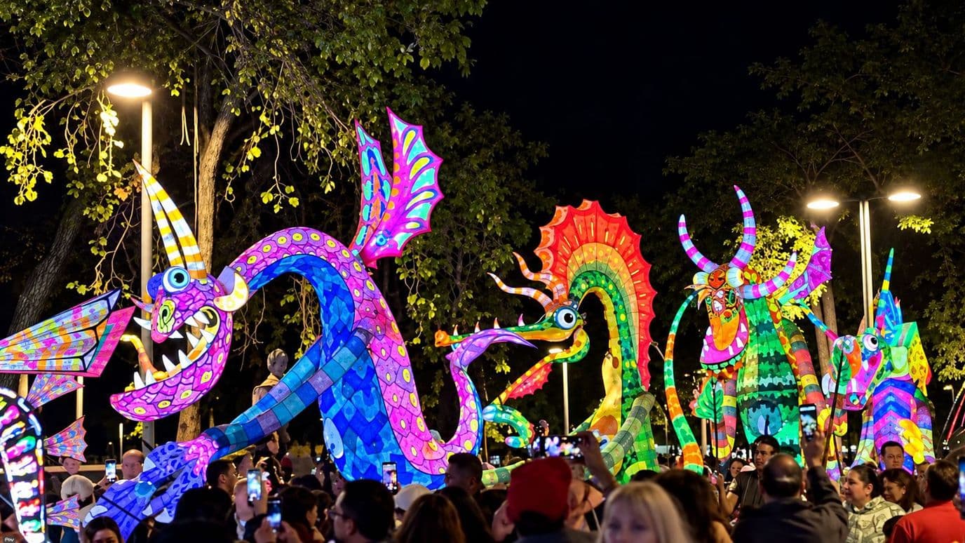 Alebrijes Iluminados Llenaron de Color el Centro Histórico de CDMX