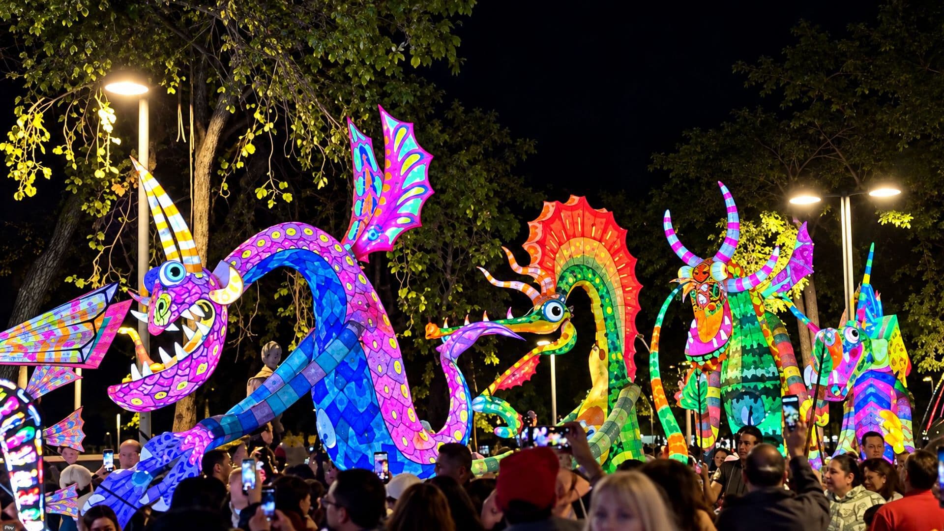 Alebrijes Iluminados Llenaron de Color el Centro Histórico de CDMX