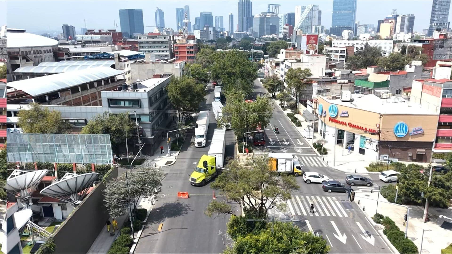 Desde el Aire: Así se Ve el Tráfico en Río de la Loza por Manifestación