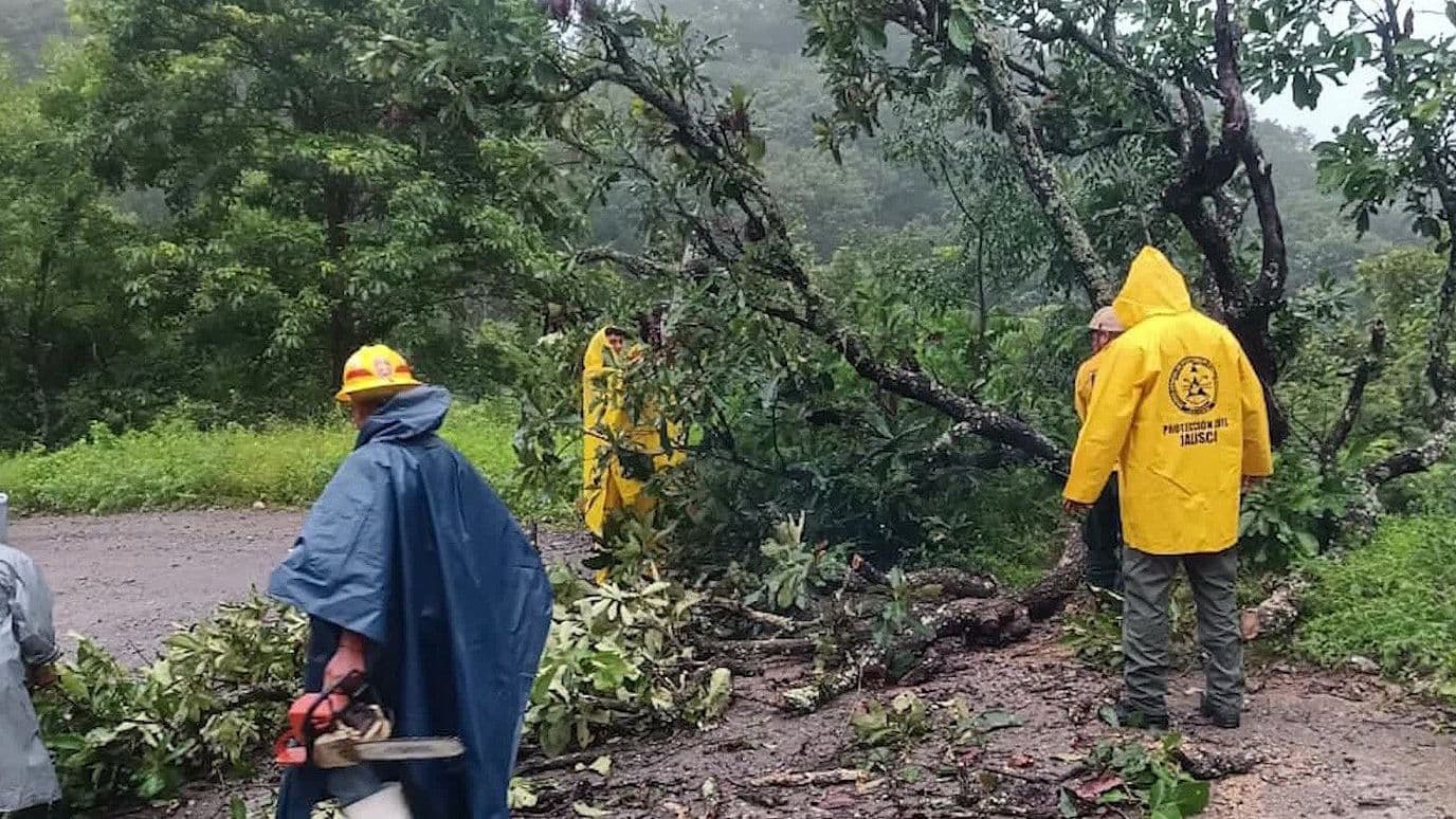 Atienden Carreteras de Jalisco Afectadas por el paso del Huracán Simon