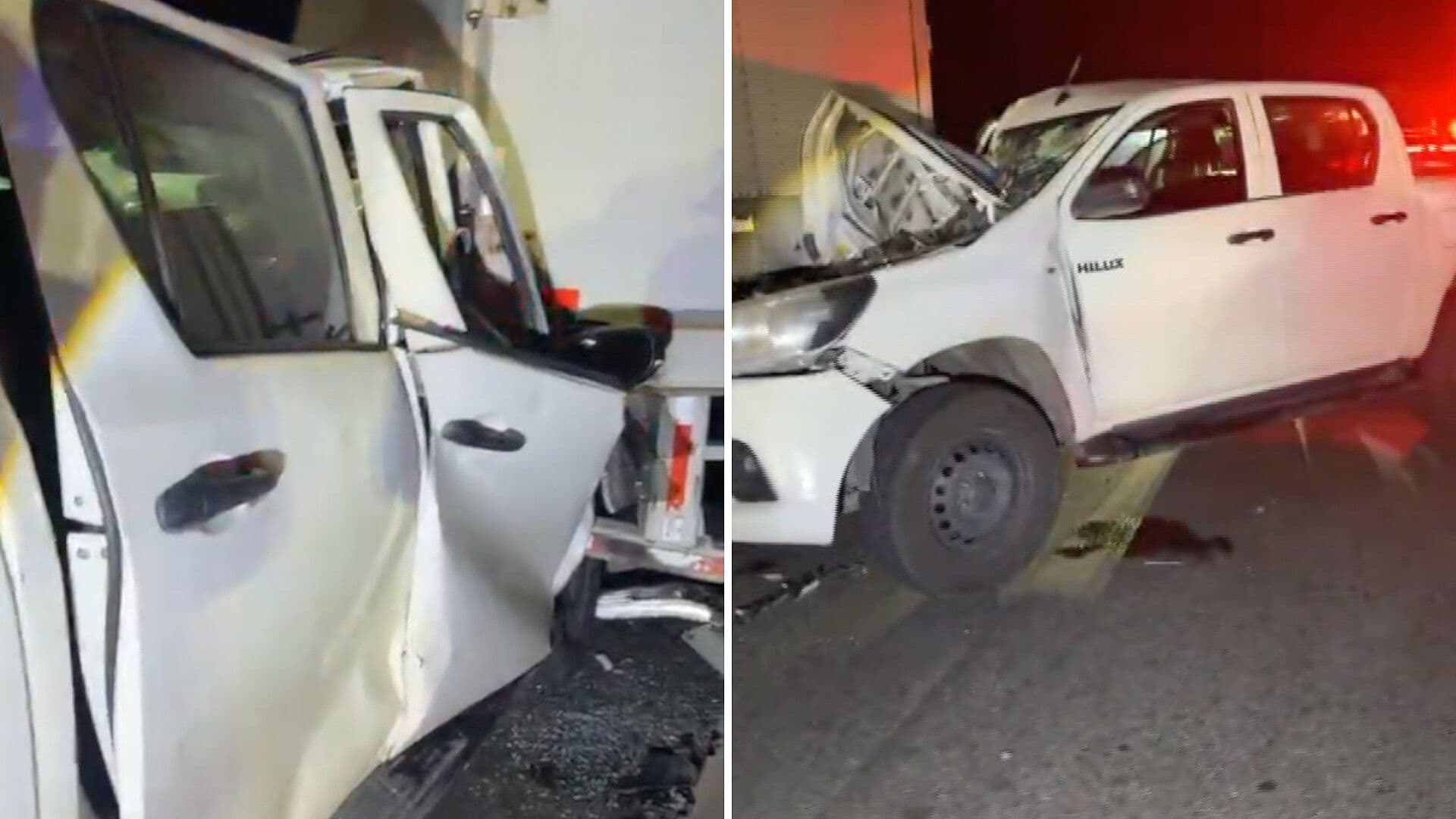 Camioneta Incrustada Choque Accidente Autopista Tlaxcala Apizaco Totolac