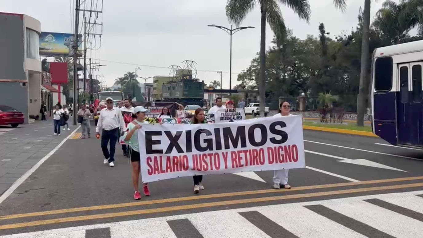 Así Fue la Marcha de Trabajadores del IMSS en Orizaba, Veracruz