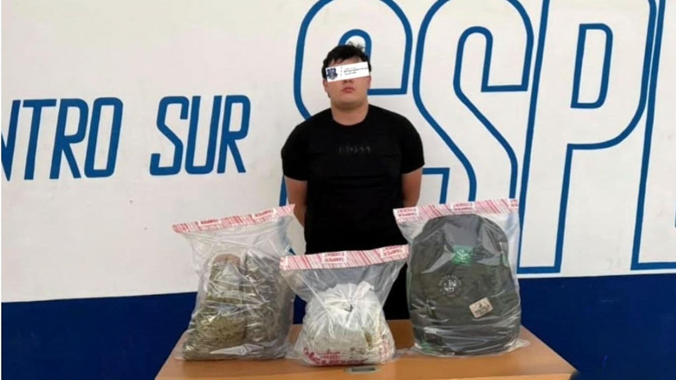 Detienen a Joven de 20 Años con Droga en Chihuahua