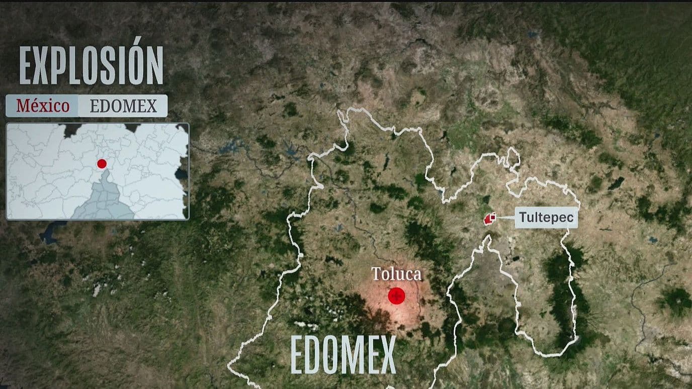 Se Reporta la Explosión de un Taller de Fabricación de Pirotecnia en Tultepec, Edomex
