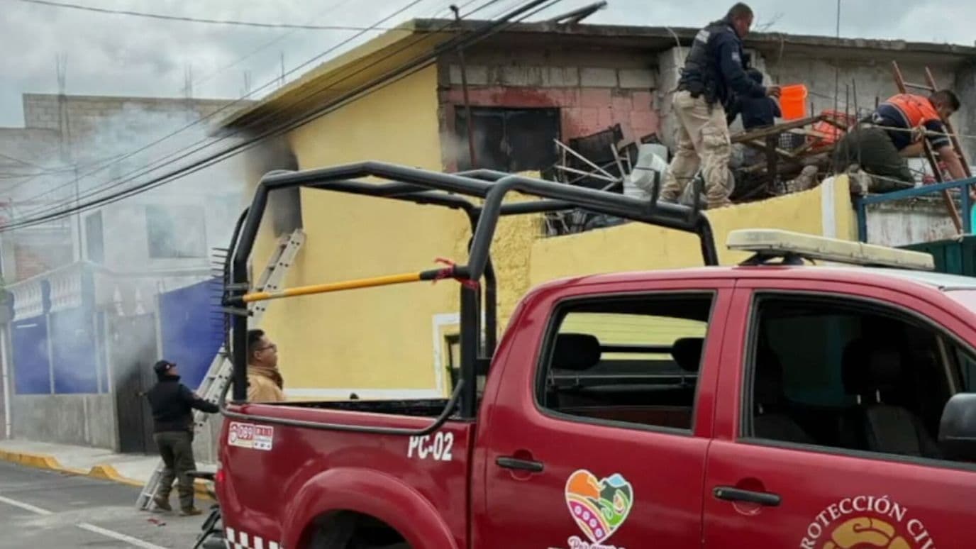 Incendio Vivienda Calle Rosete Aranda Barrio de La Preciosa Huamantla Tlaxcala