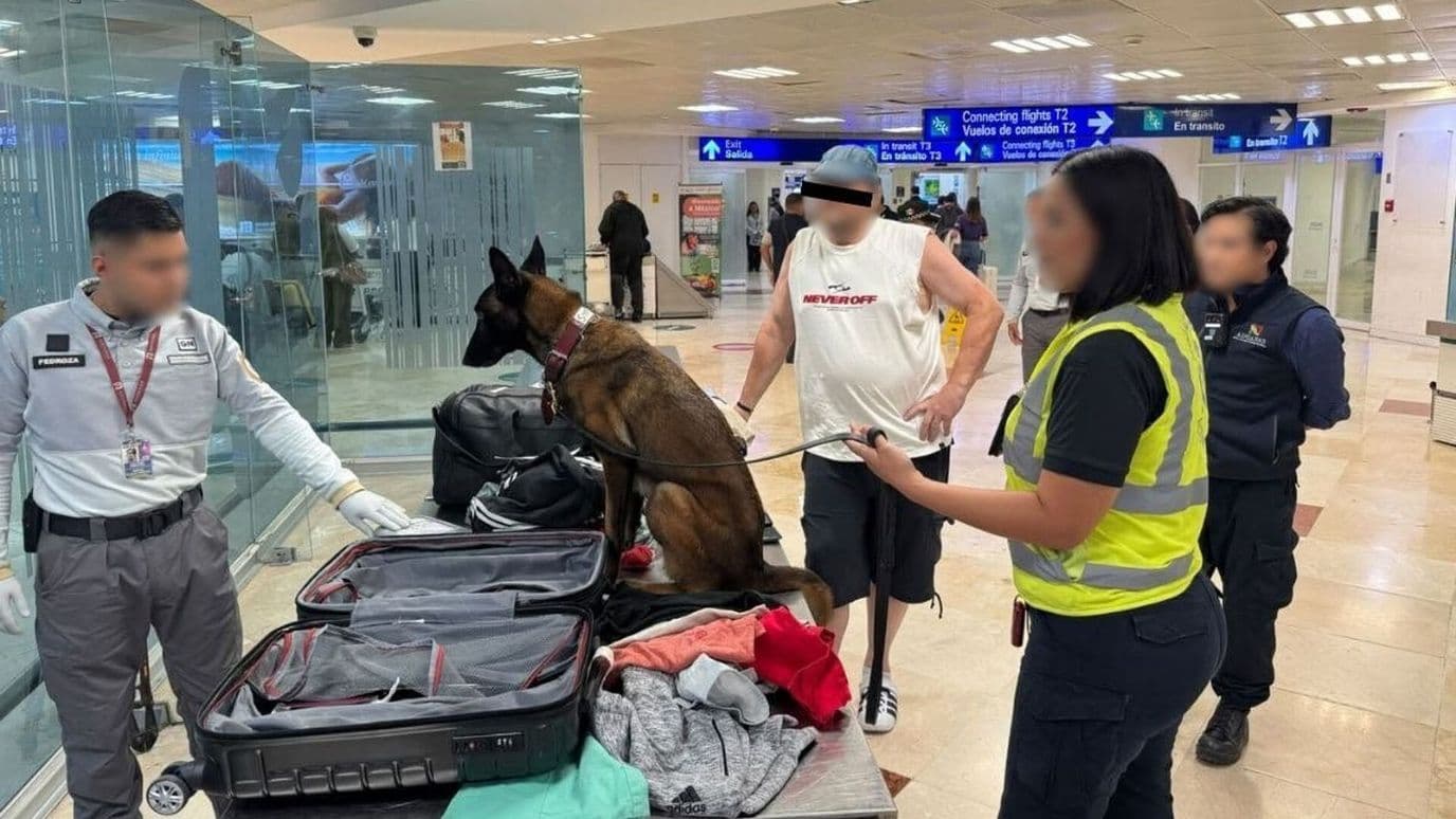 Detienen a Pasajero con 10 Kilos de Cocaína en Aeropuerto de Cancún