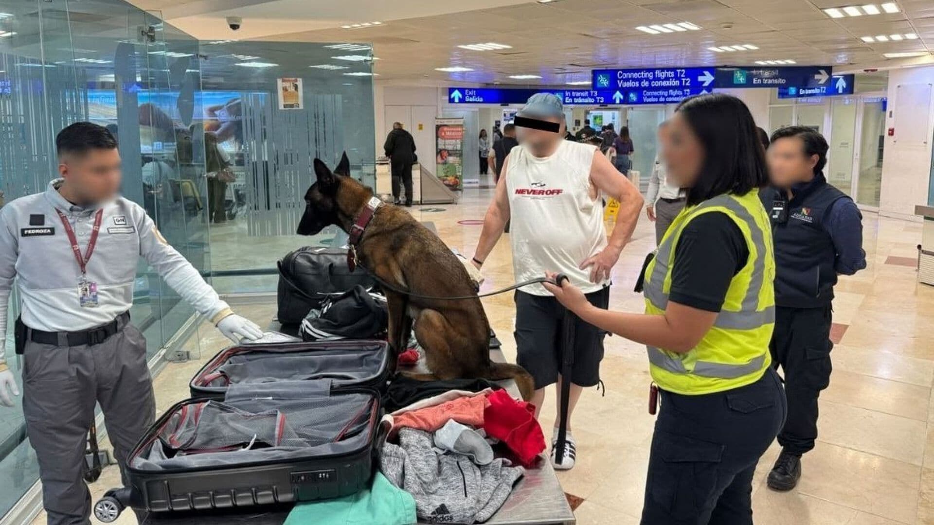 Detienen a Pasajero con 10 Kilos de Cocaína en Aeropuerto de Cancún