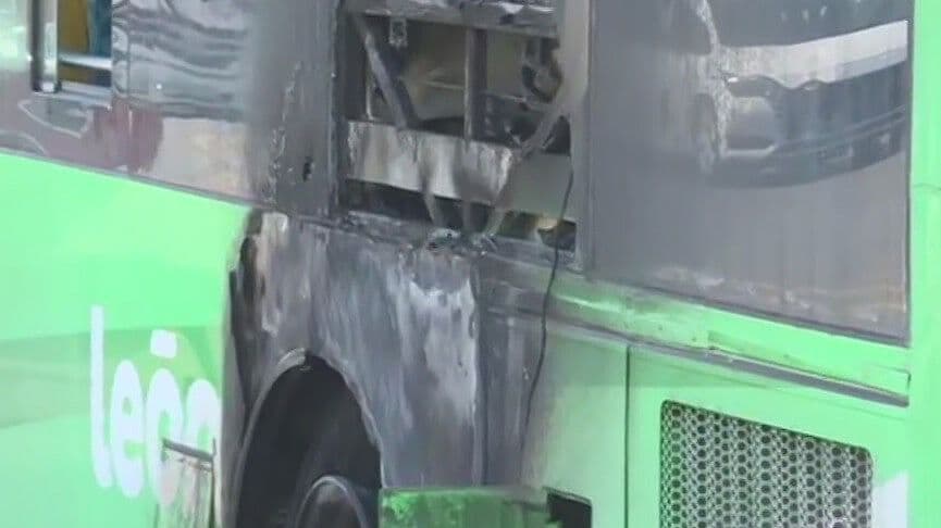 Provoca Falla en Camión Urbano Incendio en SAnta Catarina