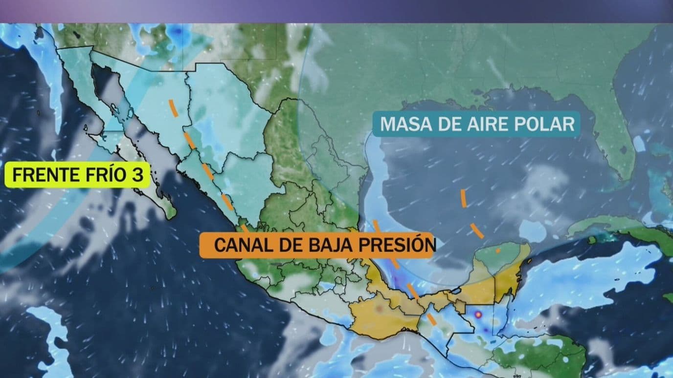 Lluvias y Bajas Temperaturas en el País por Frente Frío y Sistemas de Baja Presión