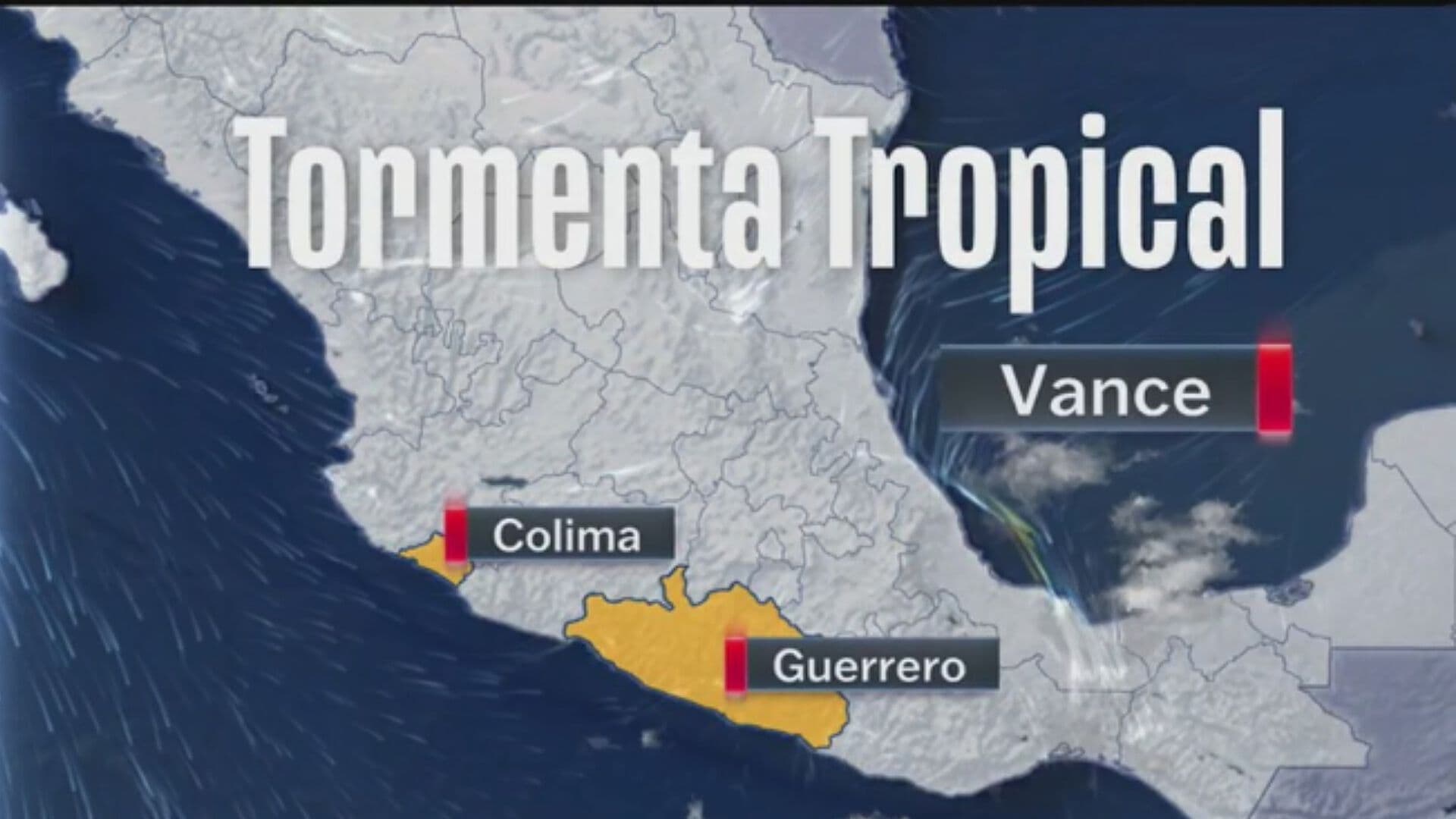 Ubicación de la Tormenta Tropical Vance: Podría Convertirse en Huracán Categoría 3