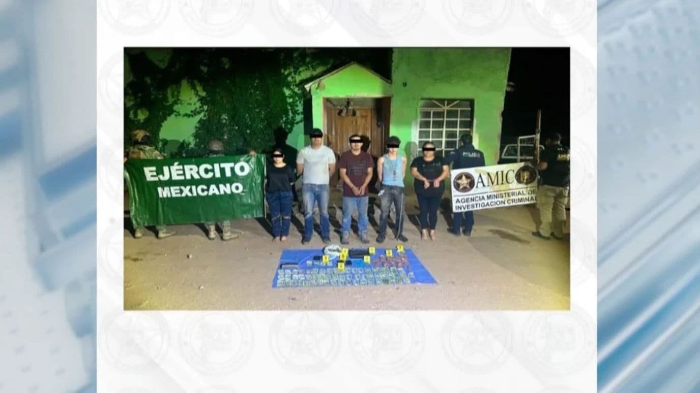 Detienen a 5 Personas tras Asegurarles Presuntos Narcóticos en Ímuris, Sonora