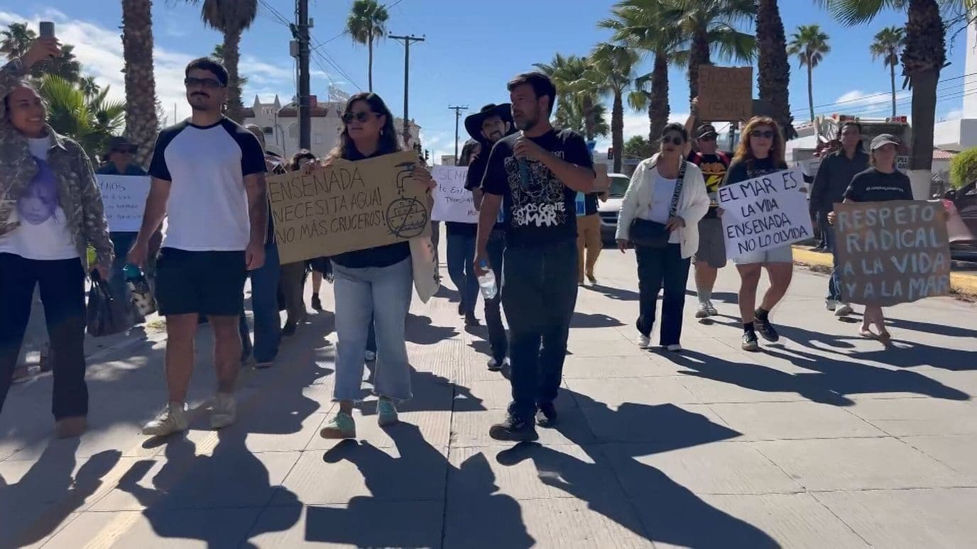 Ciudadanos Protestan Contra Proyecto Portuario Muelle 3 en Ensenada, BC