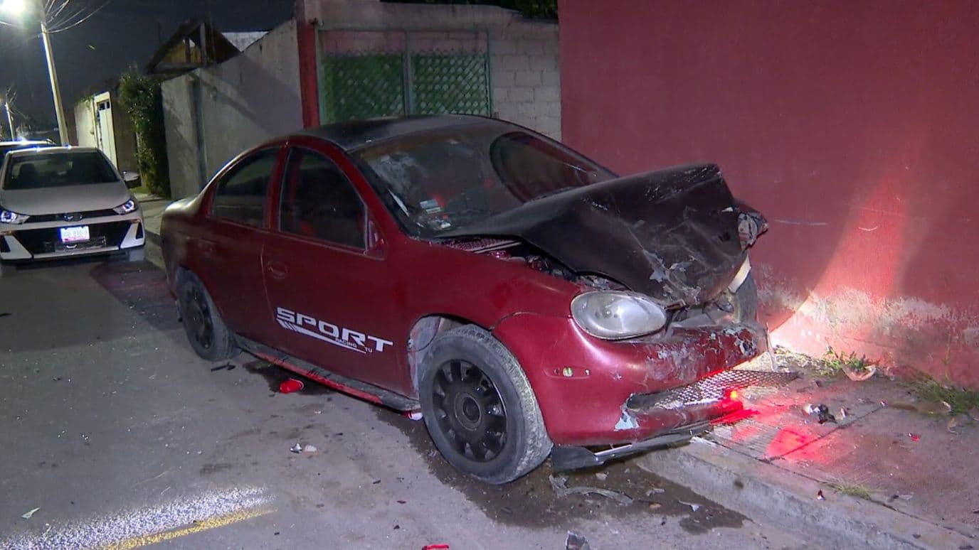 Accidente Choque Tres Automóviles Colonia Noche Buena Calle Balderas Puebla