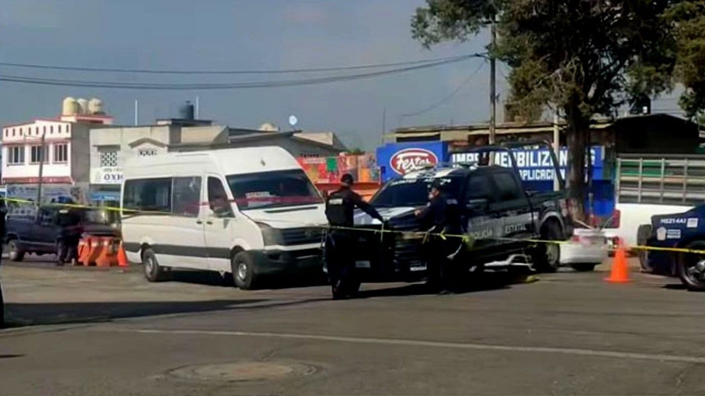 Asesinan a Conductor de Combi Frente a Pasajeros en Ozumba, Edomex