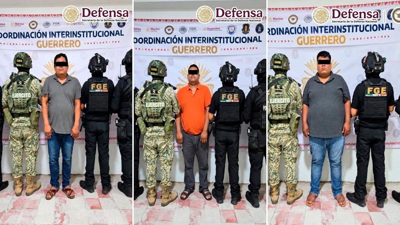 Detienen a Tres Presuntos Integrantes de ‘Los Tlacos’ por Extorsión en Guerrero