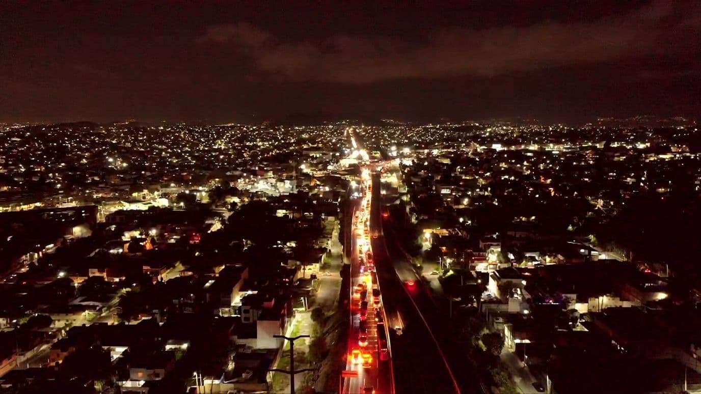 Dron de N+ Capta Filas Kilométricas por Bloqueo en Chamapa-Lechería