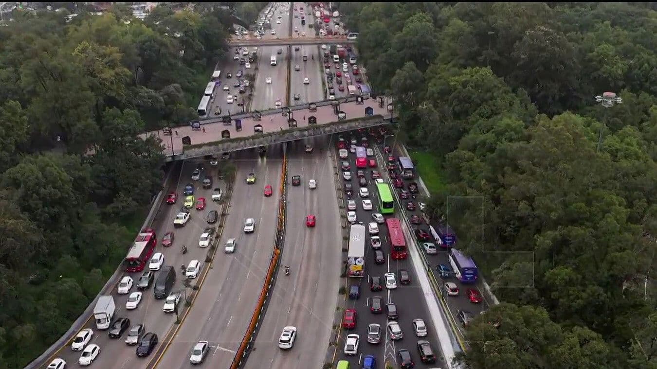 Así Se Ve Hoy Desde el Aire el Caos Vial por Cierres en Paseo de la Reforma