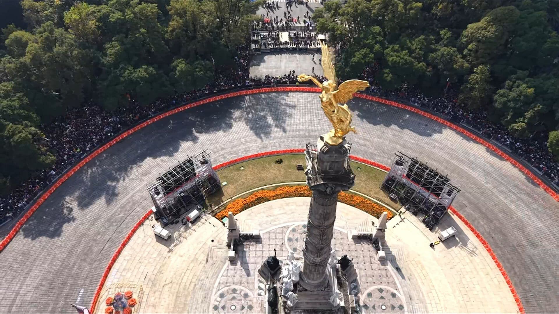 Desde el Aire: Así se Ve Reforma a Minutos del Show Run de Checo Pérez en CDMX