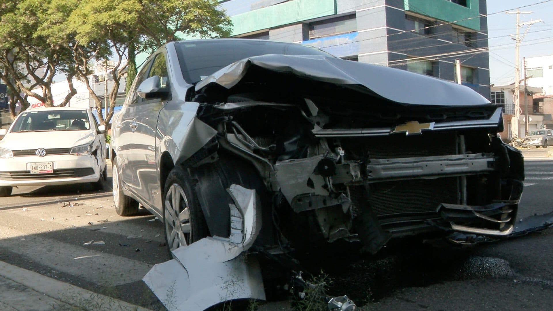 Accidente Choque Automóviles Particulares 14 Sur 35 Oriente Colonia Anzures Puebla