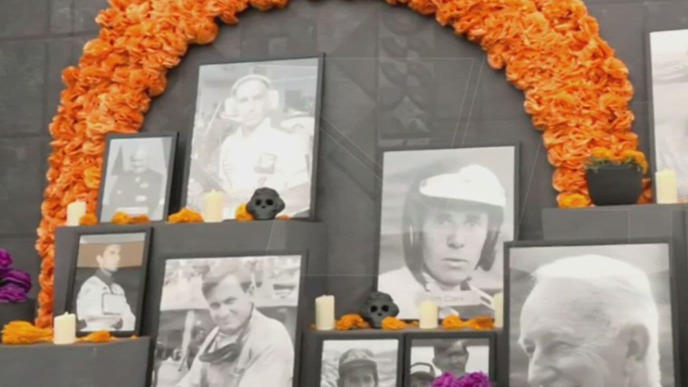 Dedican Ofrenda de Día de Muertos a Pilotos de la Fórmula 1 en el GP de México