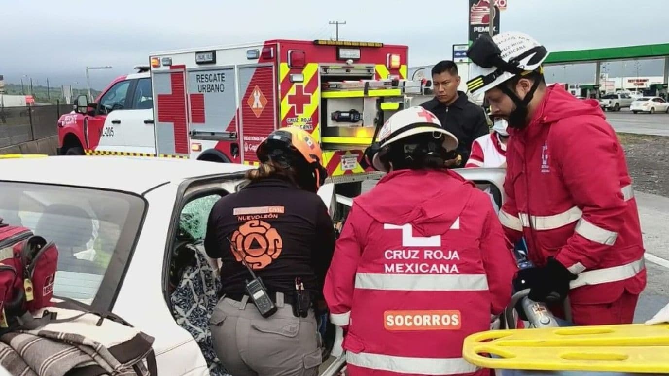 Resulta Herida Mujer Tras Choque en Autopista a Saltillo km. 62 en García