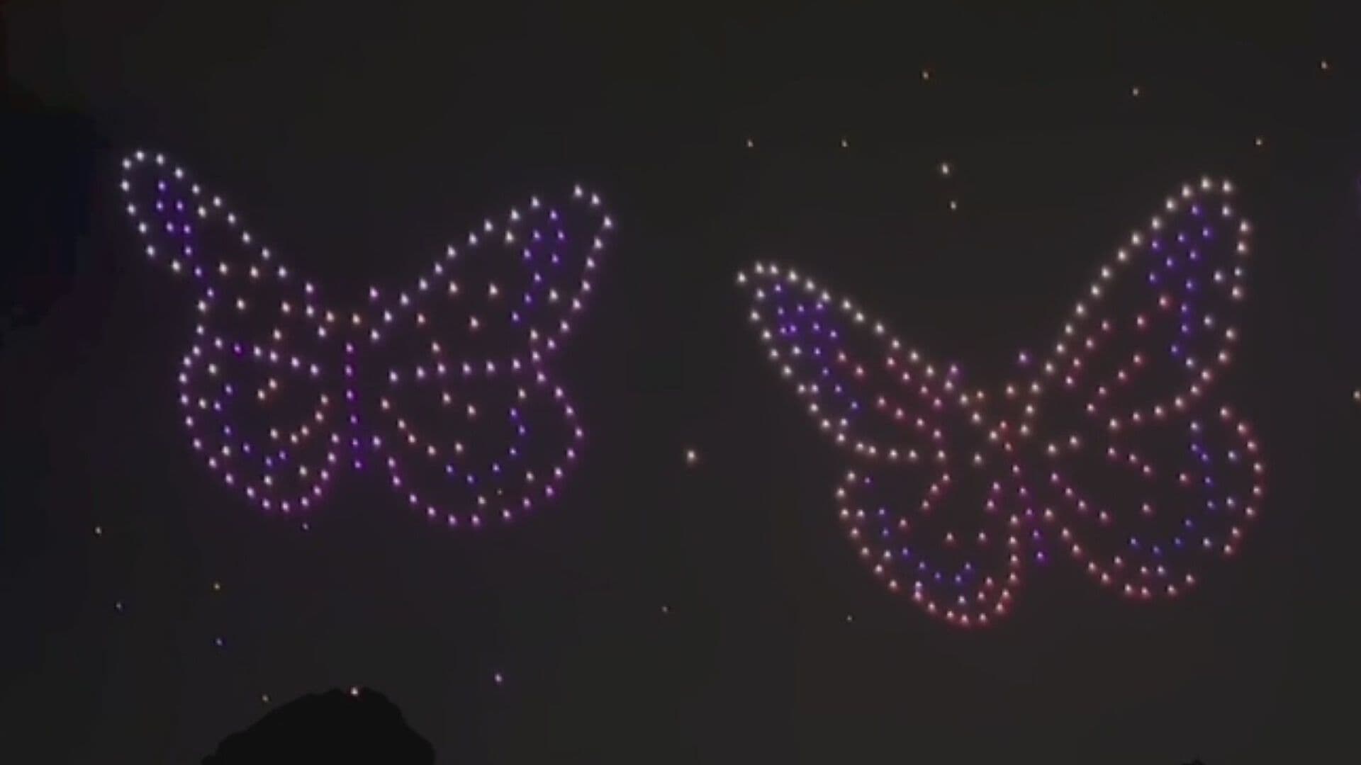 Así se Ilumina el Cielo de CDMX durante el Show de Drones de Día de Muertos