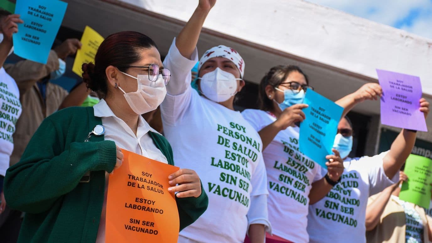 Protestas de los trabajadores del sector salud en los estados